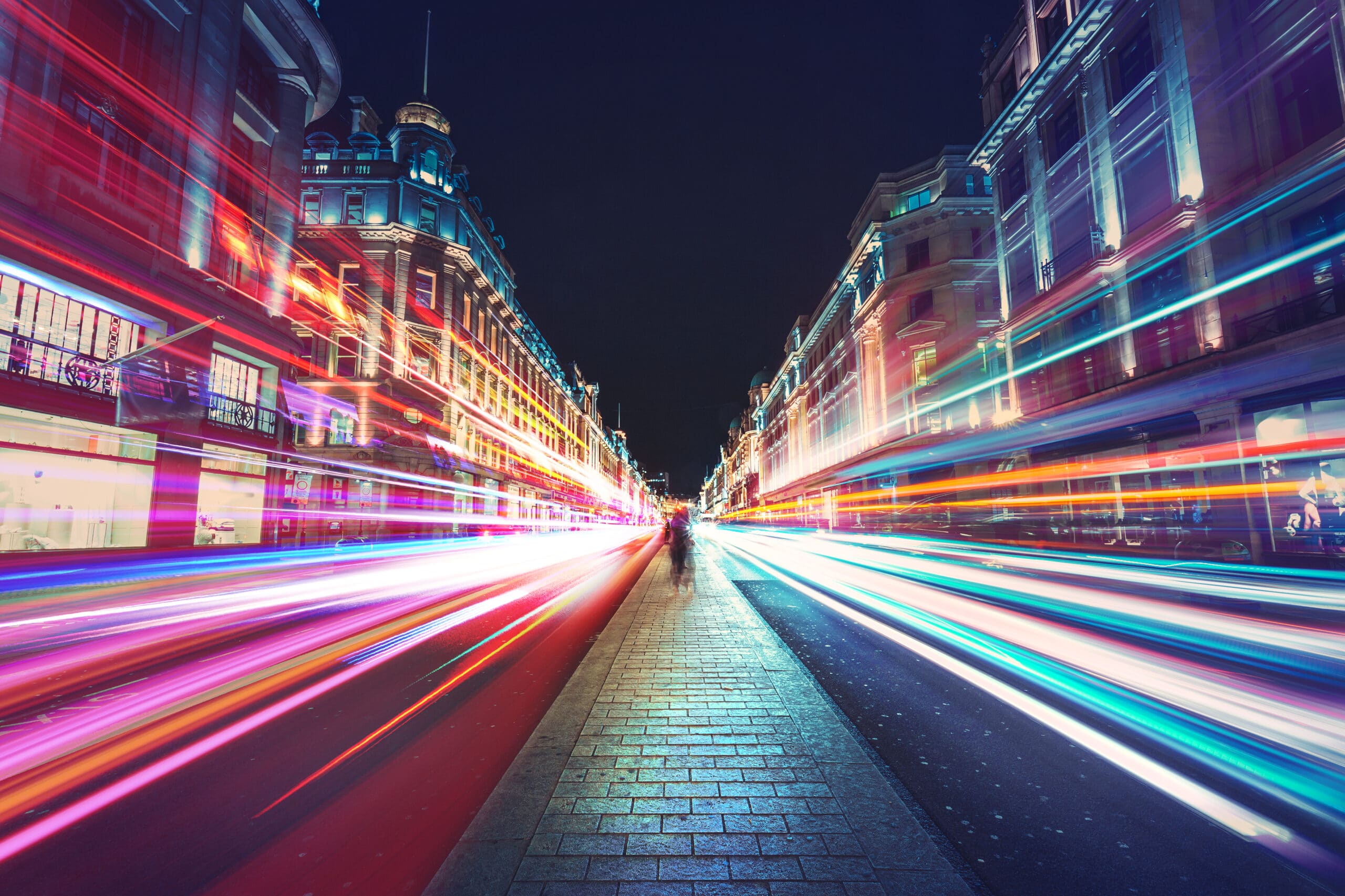 Motion,Speed,Light,In,London,City